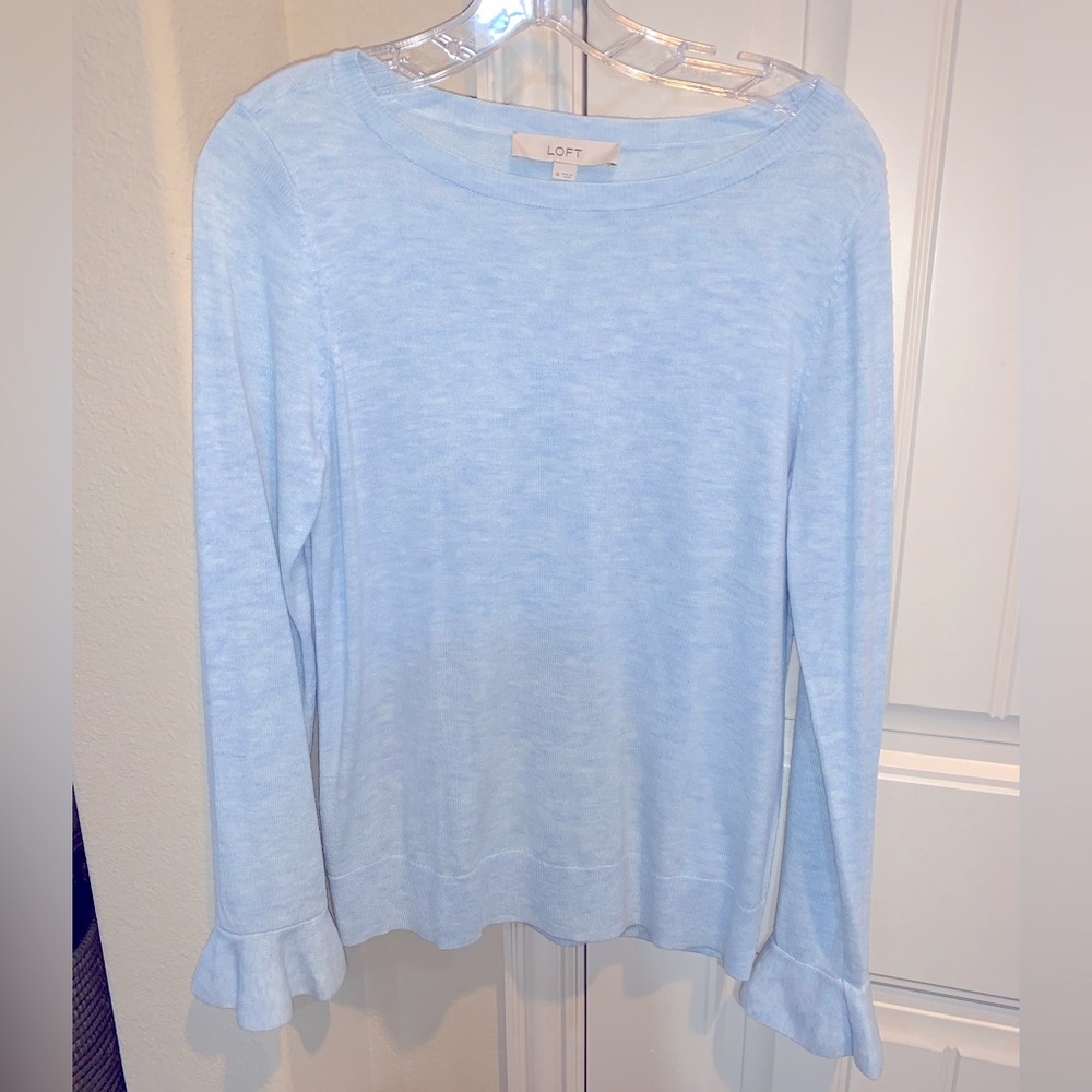 Loft Luxe Knit Ruffle Cuff Sweater